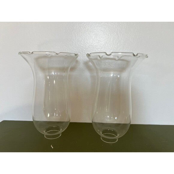 2 Antique Victorian Glass Lantern Light Candle Shades for Lamps Lanterns Lights - Picture 2 of 6